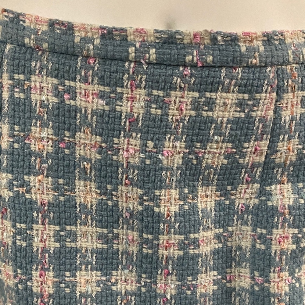 90s Tweed JG Hook  Blue and White Skirt - Picture 3 of 7